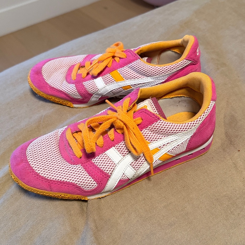 Asics Onitsuka Tiger Women's Ultimate 81 Shoes Size 7 Pink White Orange